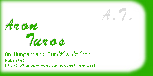 aron turos business card